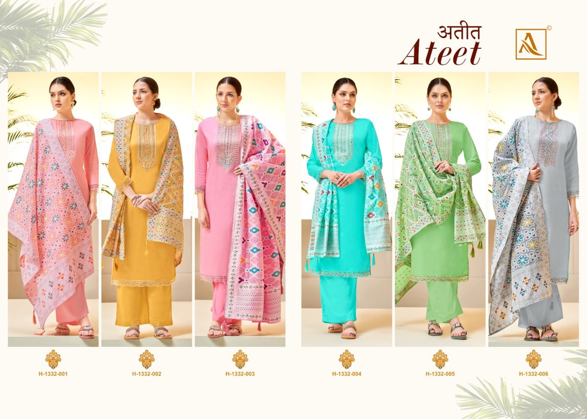 Alok Suits Ateet 1332-001 to 1332-006 Series 7