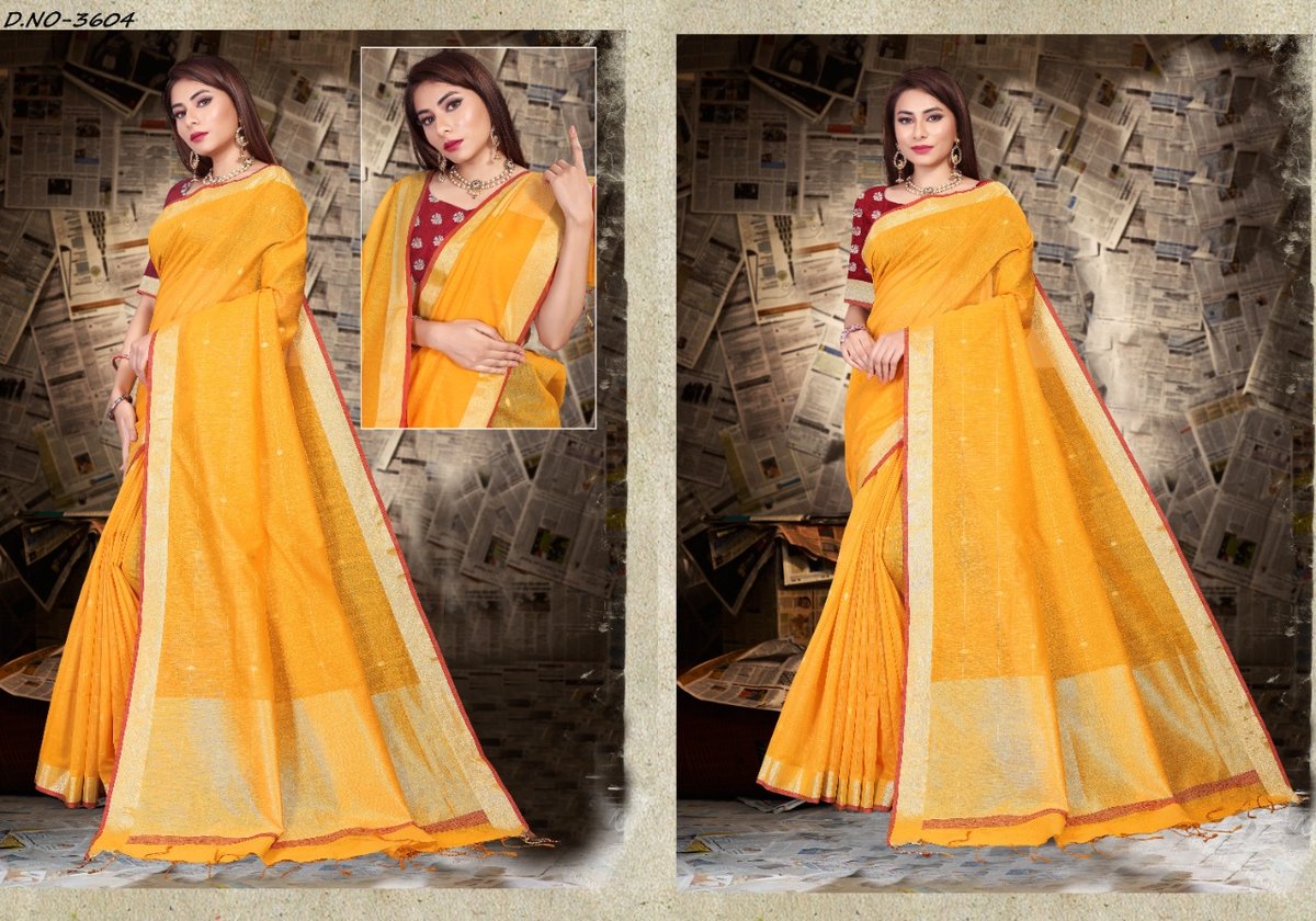 Isha Beautyful Linen Silk 3601-3609 Series 4