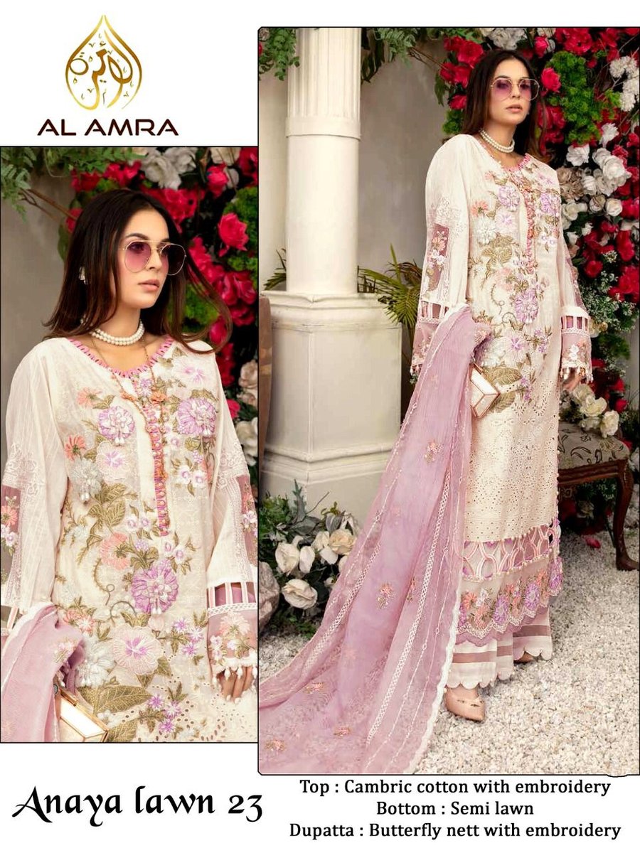 AL Amra Aanaya Lawn Chikankari Vol-3 20-23 Series 4