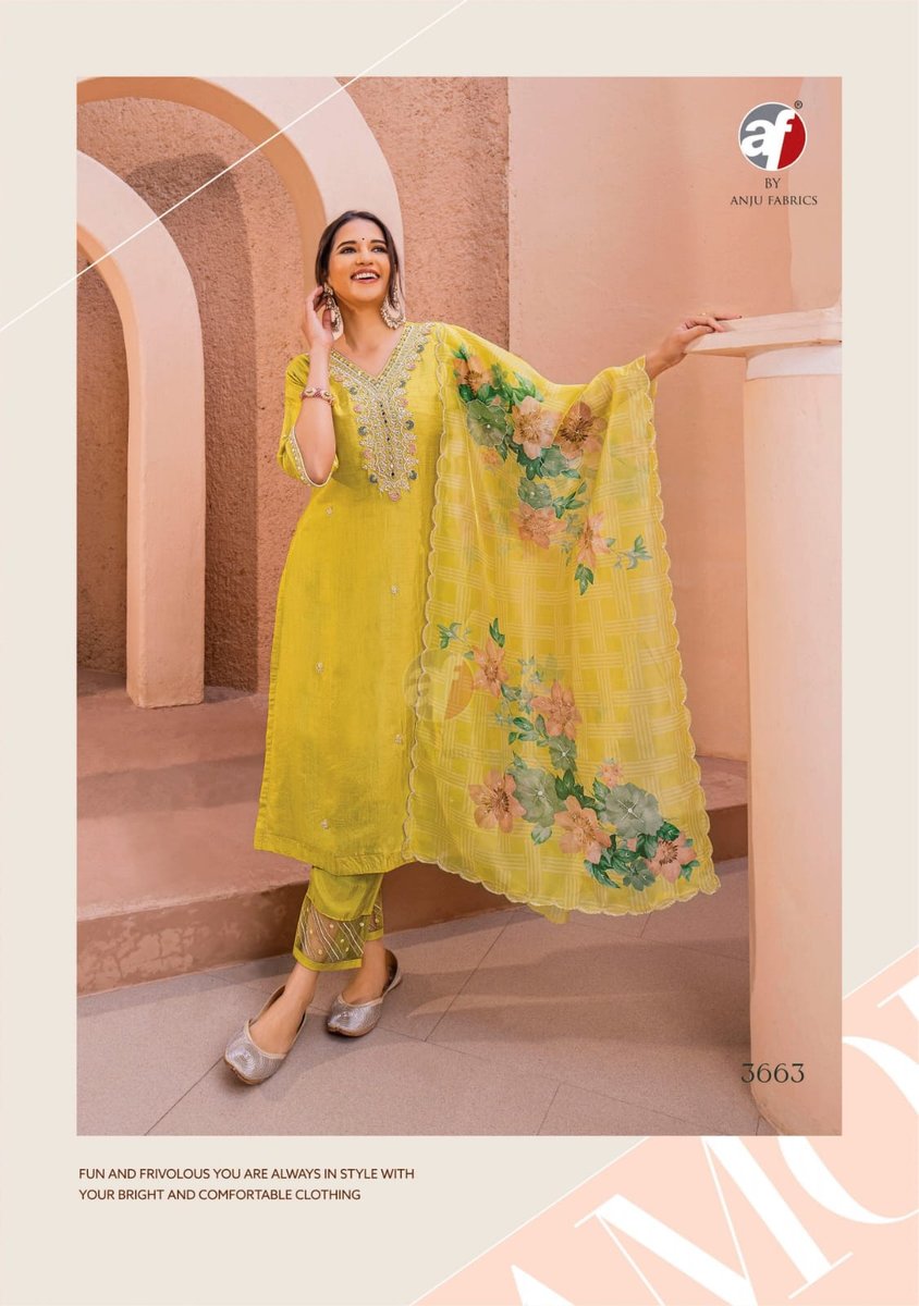 ANJU FABRIC SHEHNAI VOL-7 3661 TO 3663 3