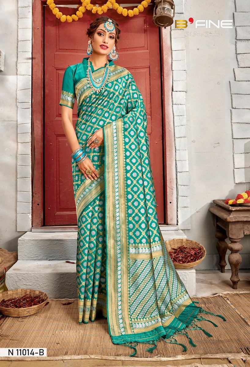 B Fine Saree Talking Thread 11013-11018 Series 6