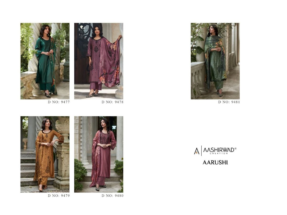 Aashirwad Creation Gulkand Aarushi 9477-9481 Series 6