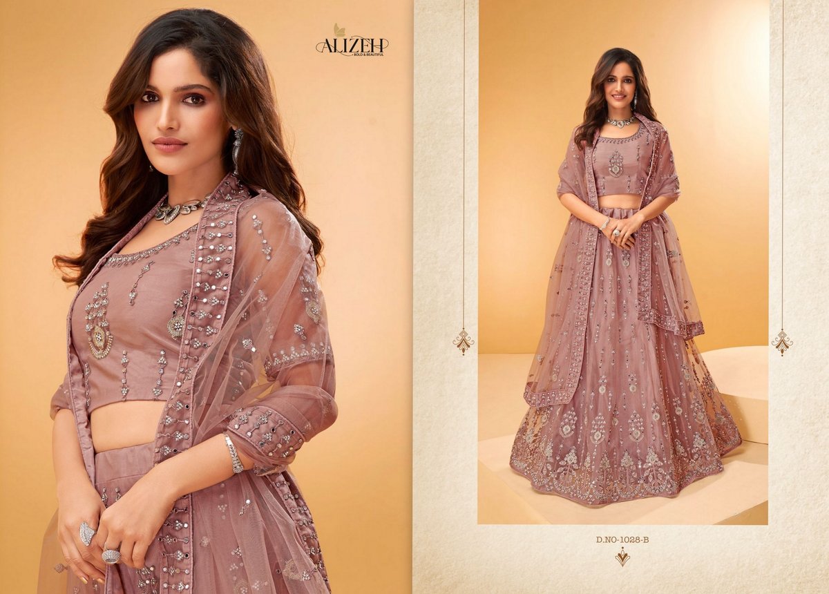 Alizeh Lehenga Sparkle 1027-1028 Colors 6