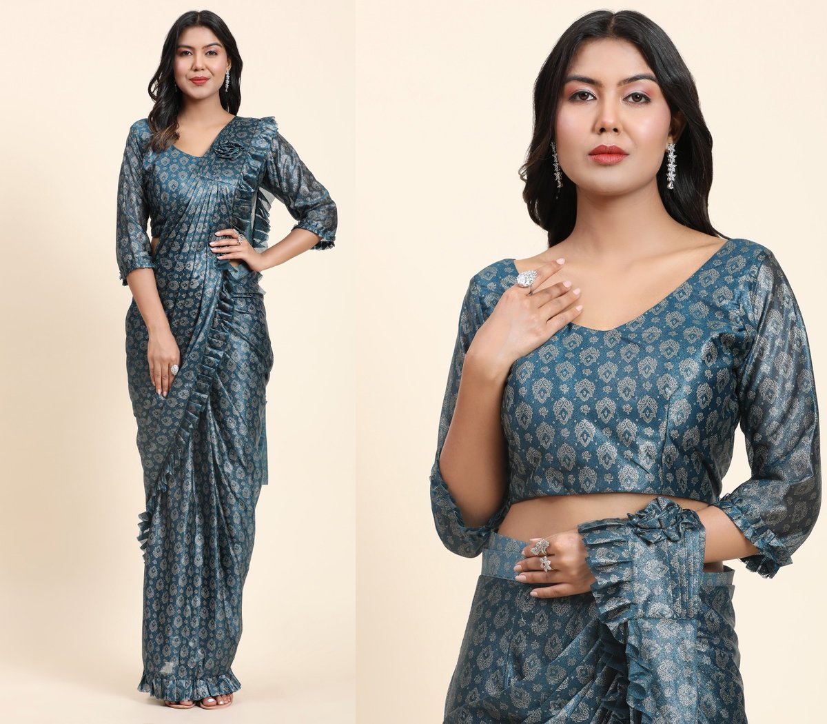 Aamoha Trendz Ready To Wear Designer Saree 101012 Colors 6