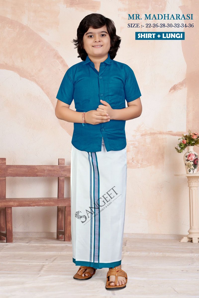 SANGEET MR MADHARASI SHIRT+LUNGI 1001 TO 1010 3