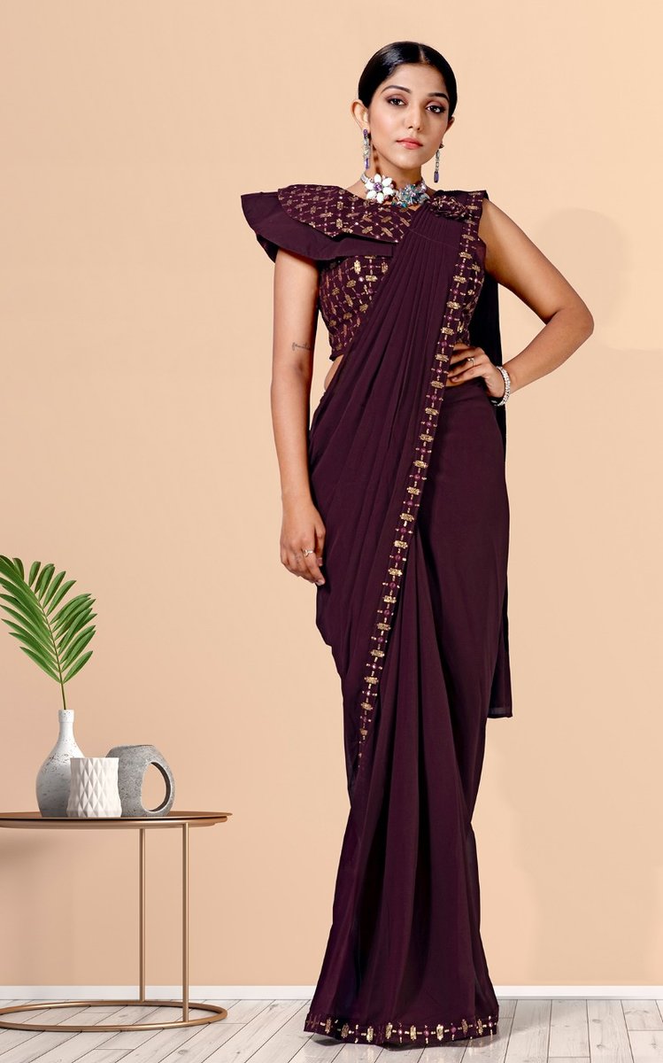 Aamoha Trendz Ready To Wear Designer Saree 1015580 Colors 3