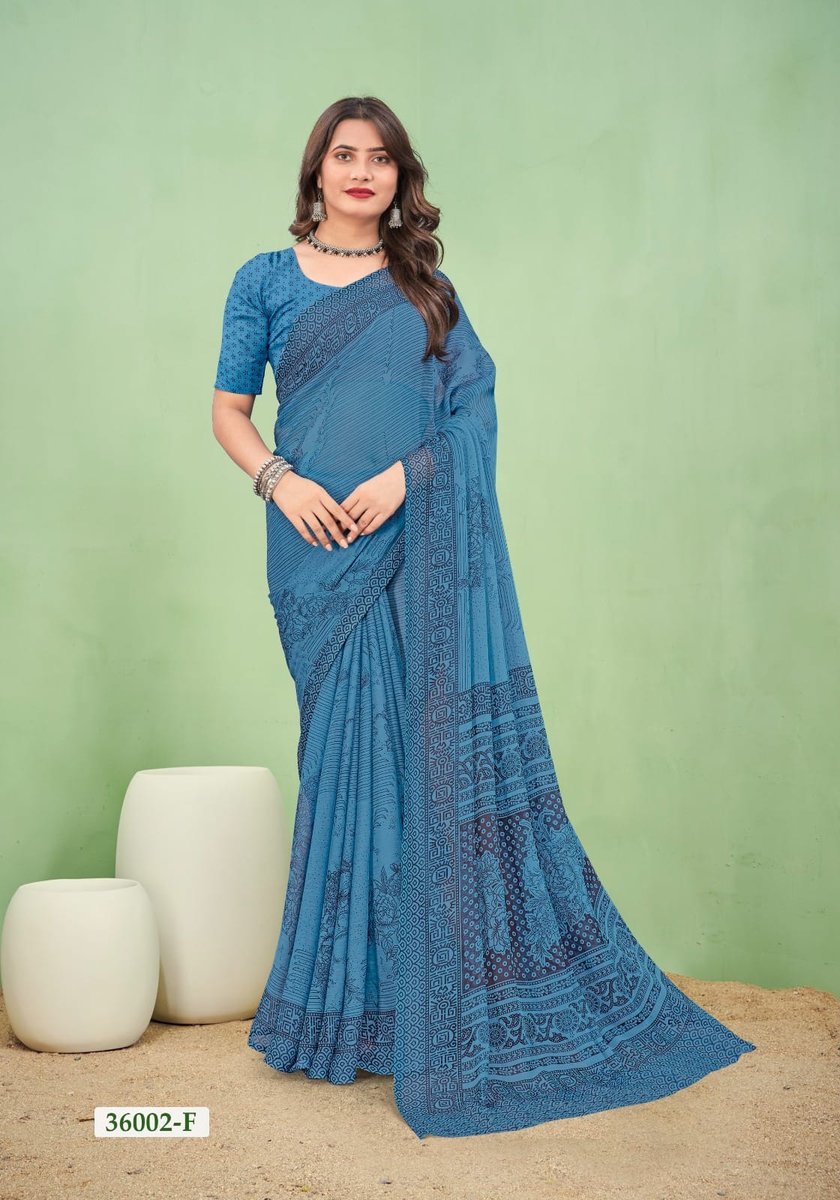 RUCHI SAREE STAR CHIFFON 168 36001-A TO 36003-G 8
