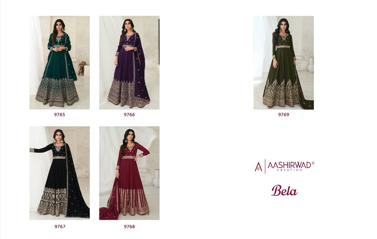 Aashirwad Creation Gulkand Bela 9765-9769 Series 6