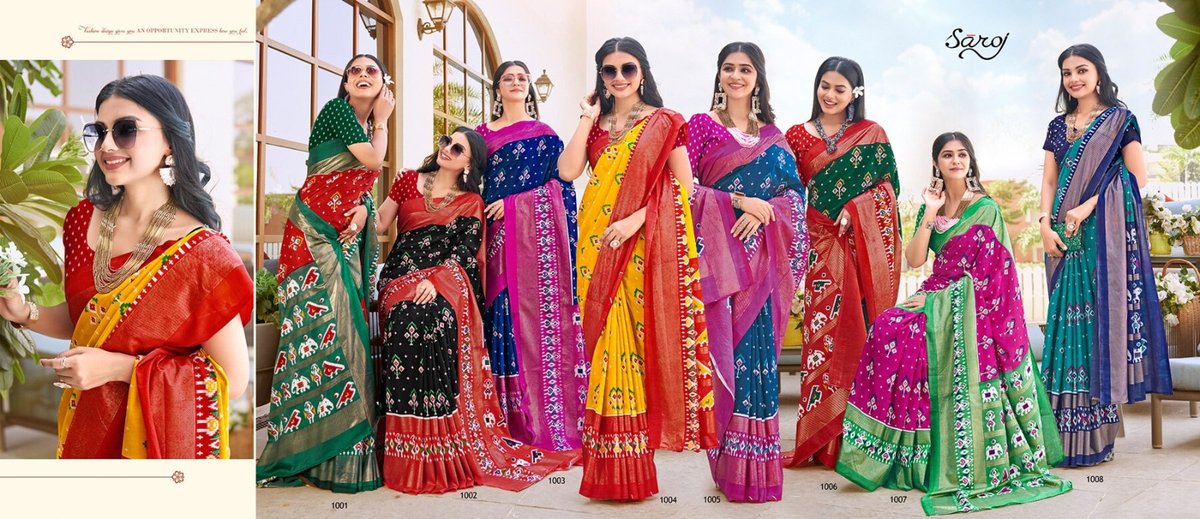 SAROJ SAREE IKKAYA PATOLA VOL-3 1001 TO 1008 9