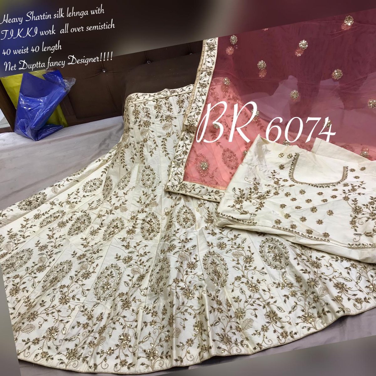 BR Lehenga Choli Tikki Work BR-6074 Colors 6