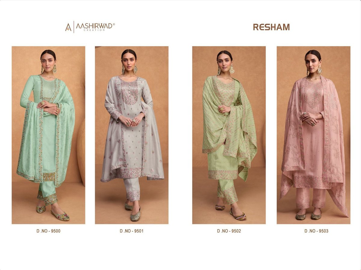 Aashirwad Creation Resham 9500-9503 Series 5