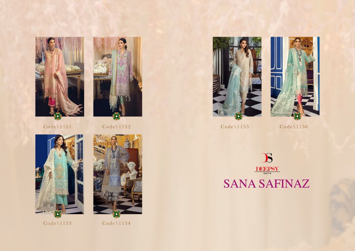 Deepsy Suits Sana Safinaz Muzlin Premium 1151-1156 Series 7