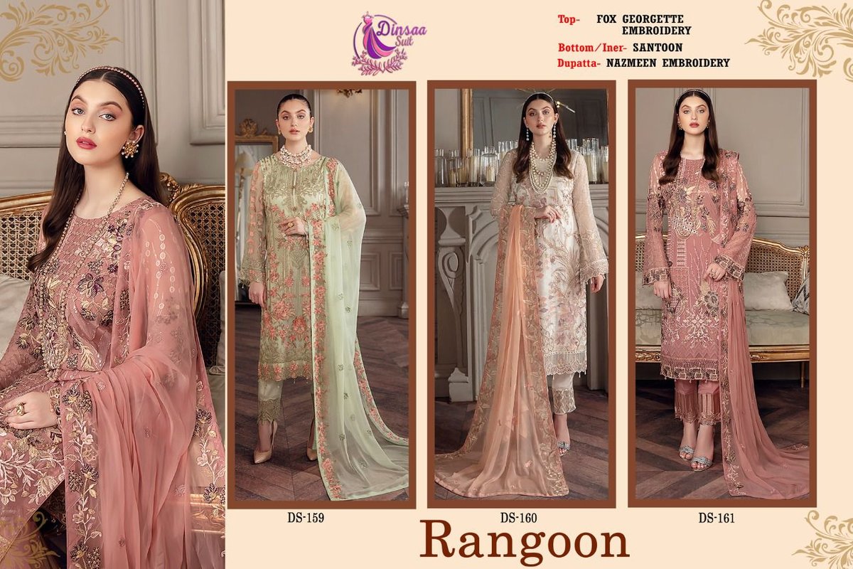 Dinsaa Suit Rangoon DS-159 To DS-161 Series 4