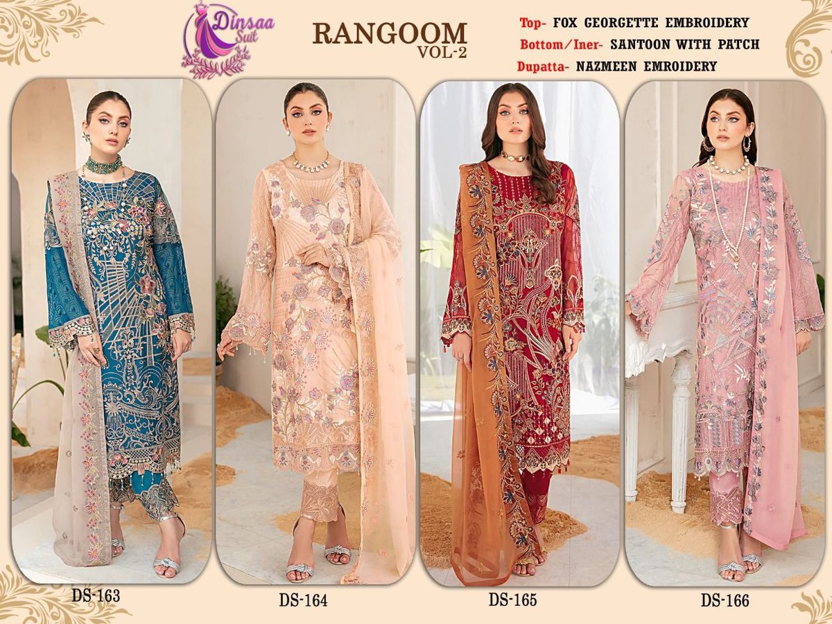 Dinsaa Suit Rangoon Vol-2 DS-163 to DS-166 Series 5