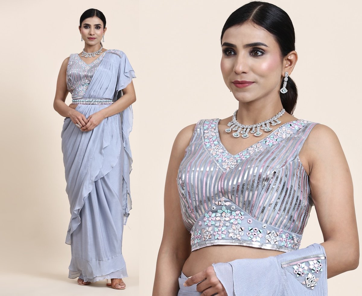 Aamoha Trendz Ready To Wear Designer Saree 1016322 Colors 5