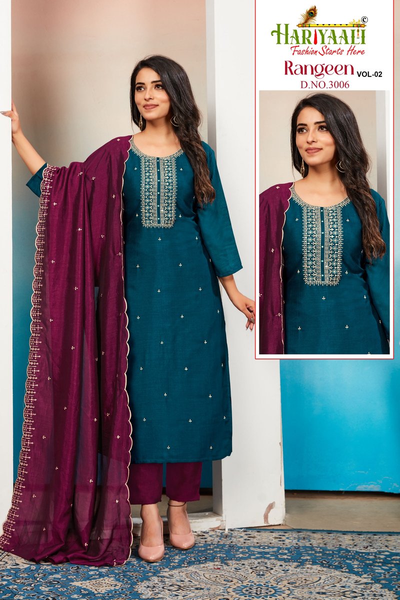 HARIYAALI RANGEEN VOL-2 3006 TO 3013 1