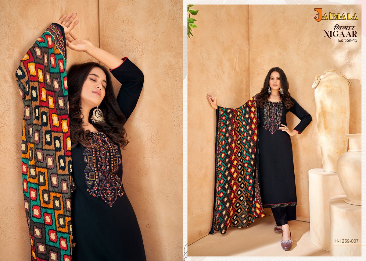 Alok Suit Jaimala Nigaar Vol-13 1259-001 to 1259-008 Series 7