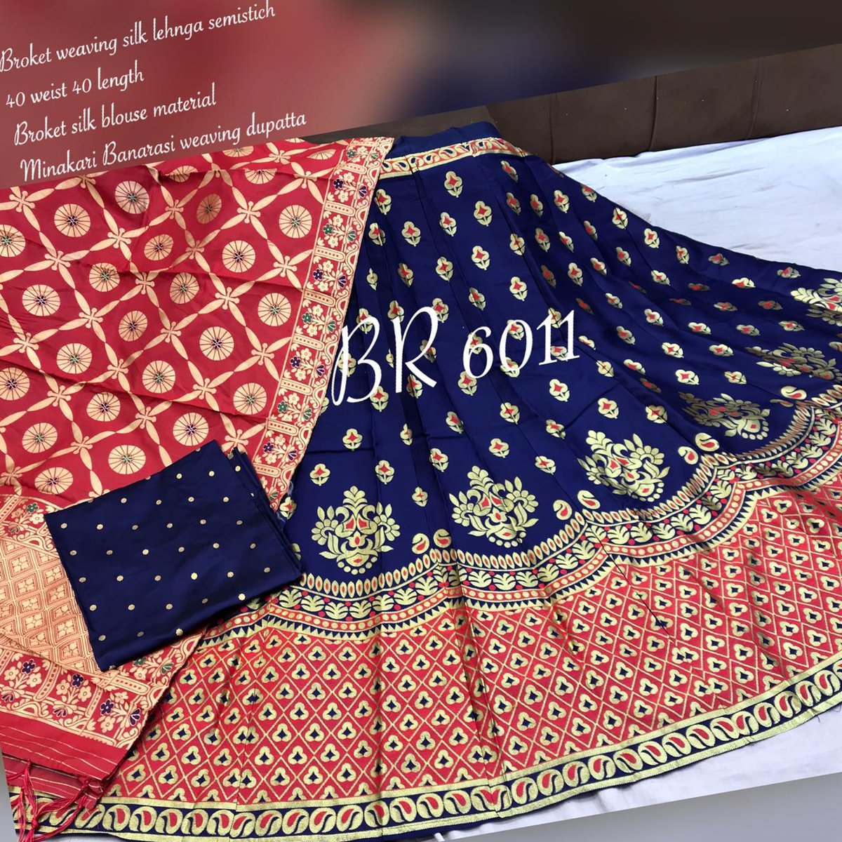 BR Heavy Golden Designer Lehenga BR-6011 Colors 2
