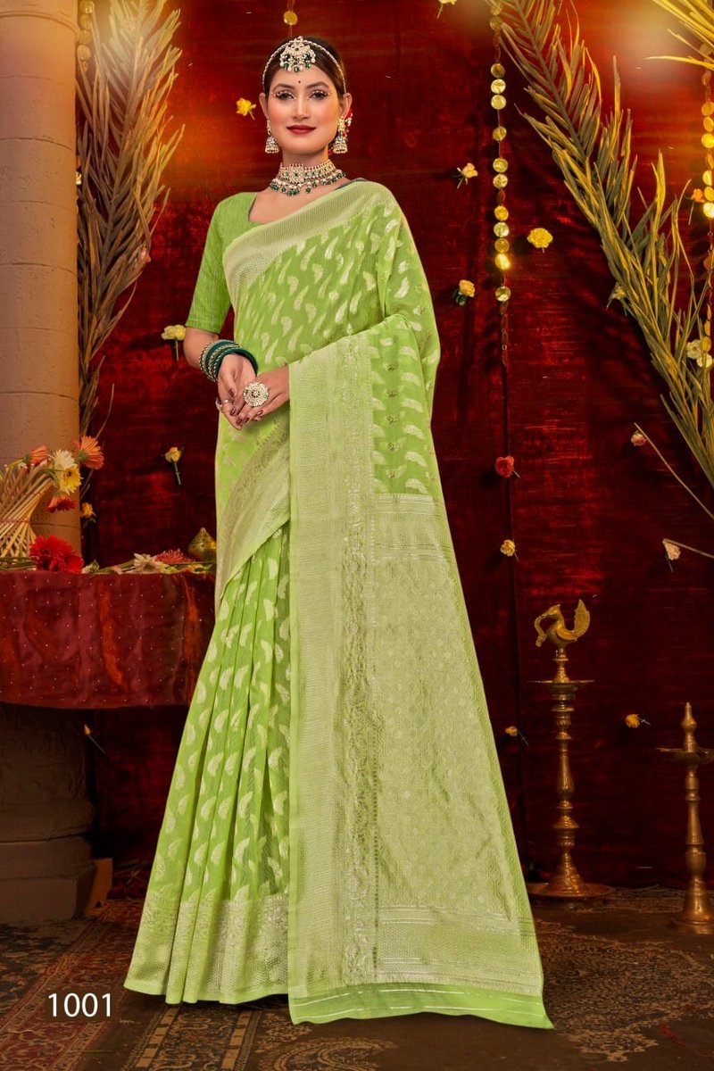 SAROJ SAREE PACIFIC COTTON VOL-5 1001 TO 1006 1