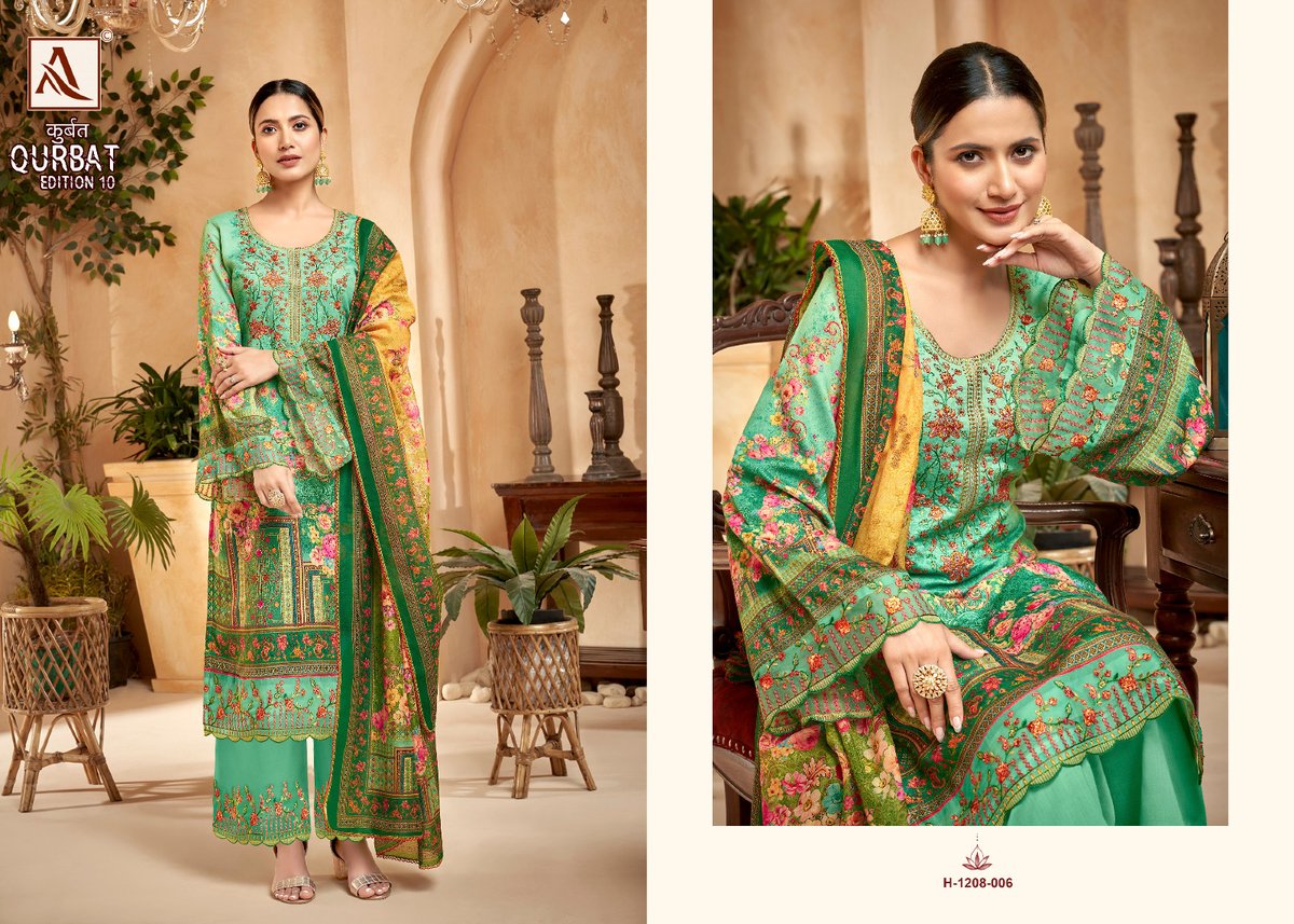 Alok Suit Qurbat Edition Vol-10 1208-001 to 1208-008 Series 6