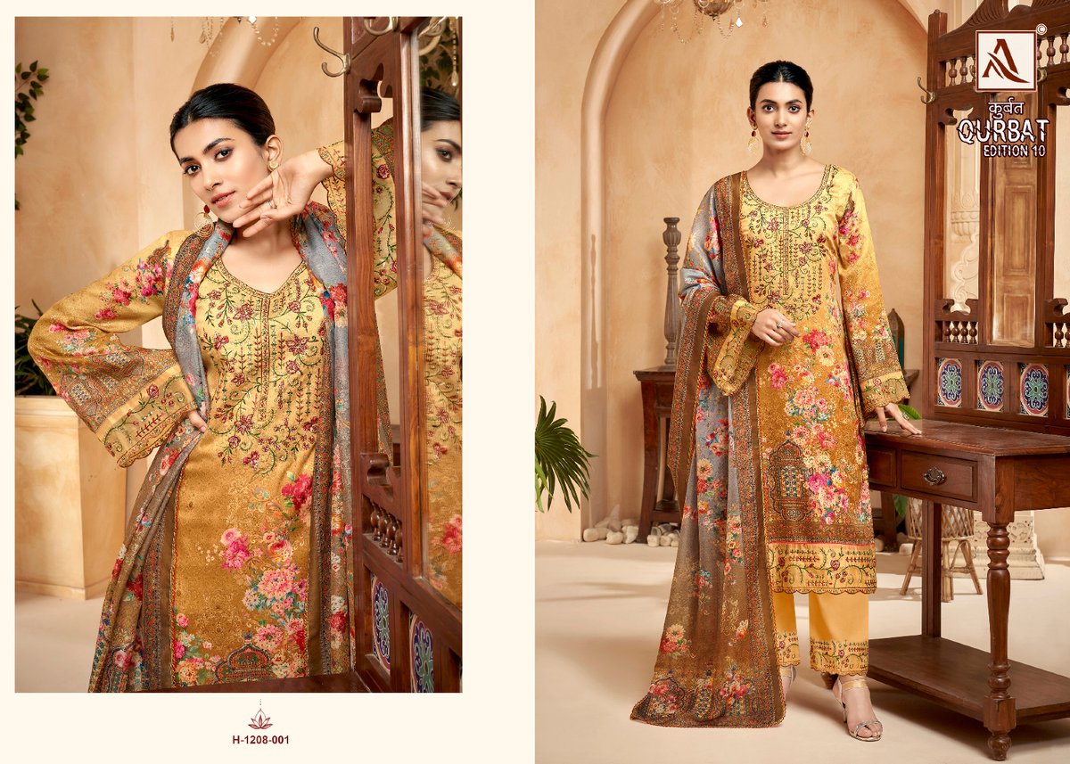 Alok Suit Qurbat Edition Vol-10 1208-001 to 1208-008 Series 1