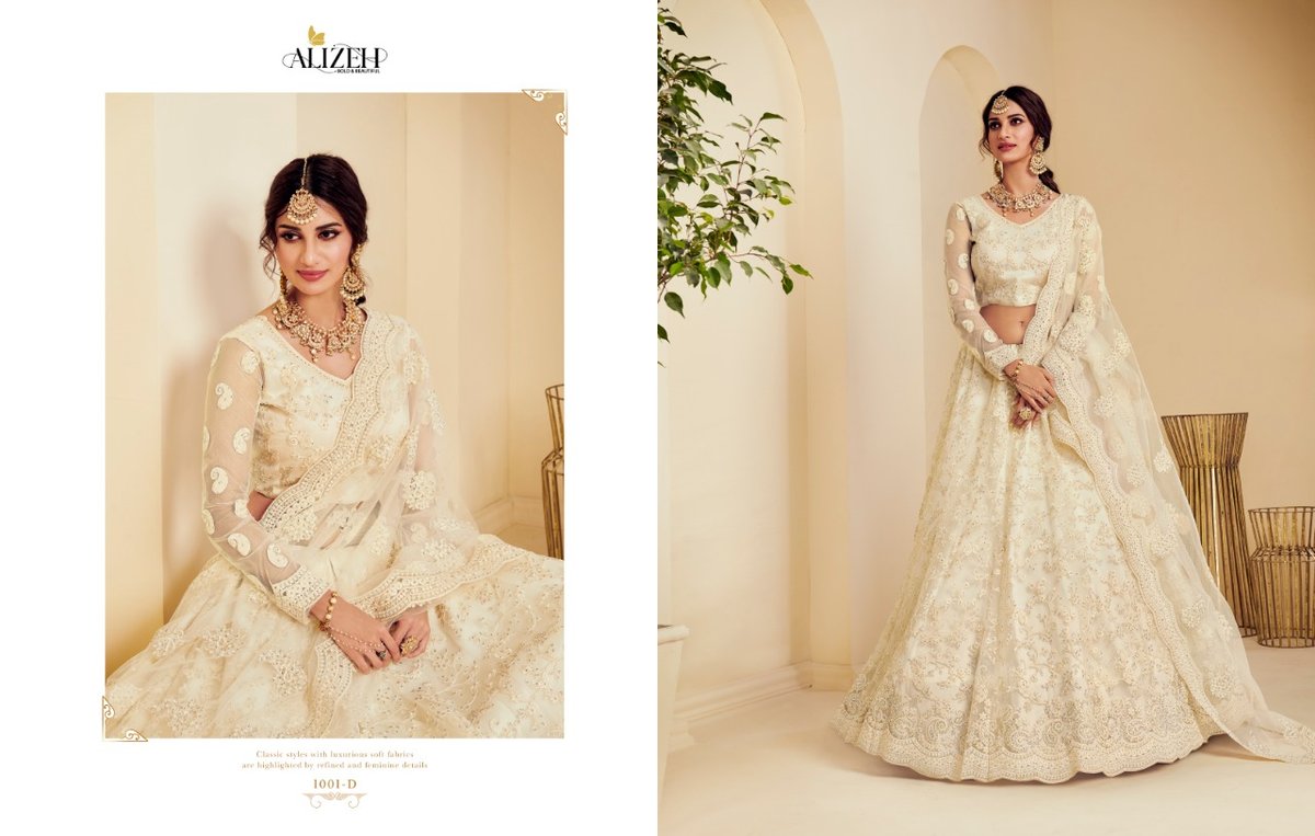 Alizeh Lehenga The White Bride 1001-1004 Series 1