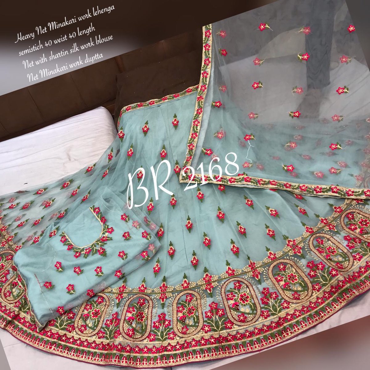 BR Net Minakari Work Designer  Lehenga BR 2168 Colors 5
