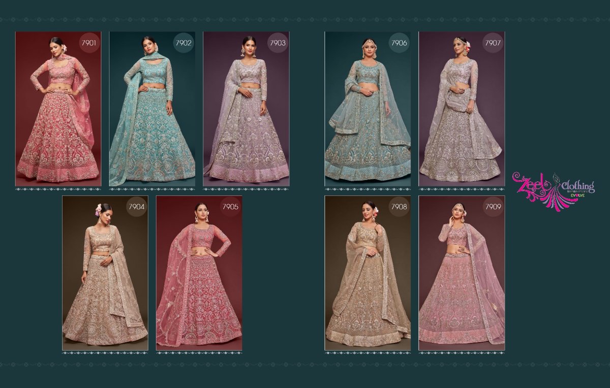Zeel Clothing The Shimmers Vol-1 7901-7909 Series 10
