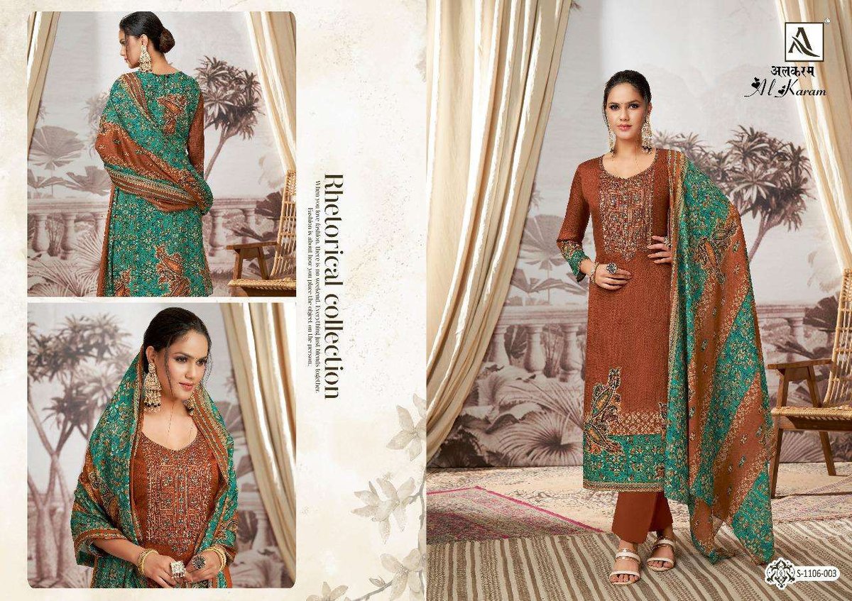 Alok Suit Al Karam 1106-001 to 1106-008 Series 3
