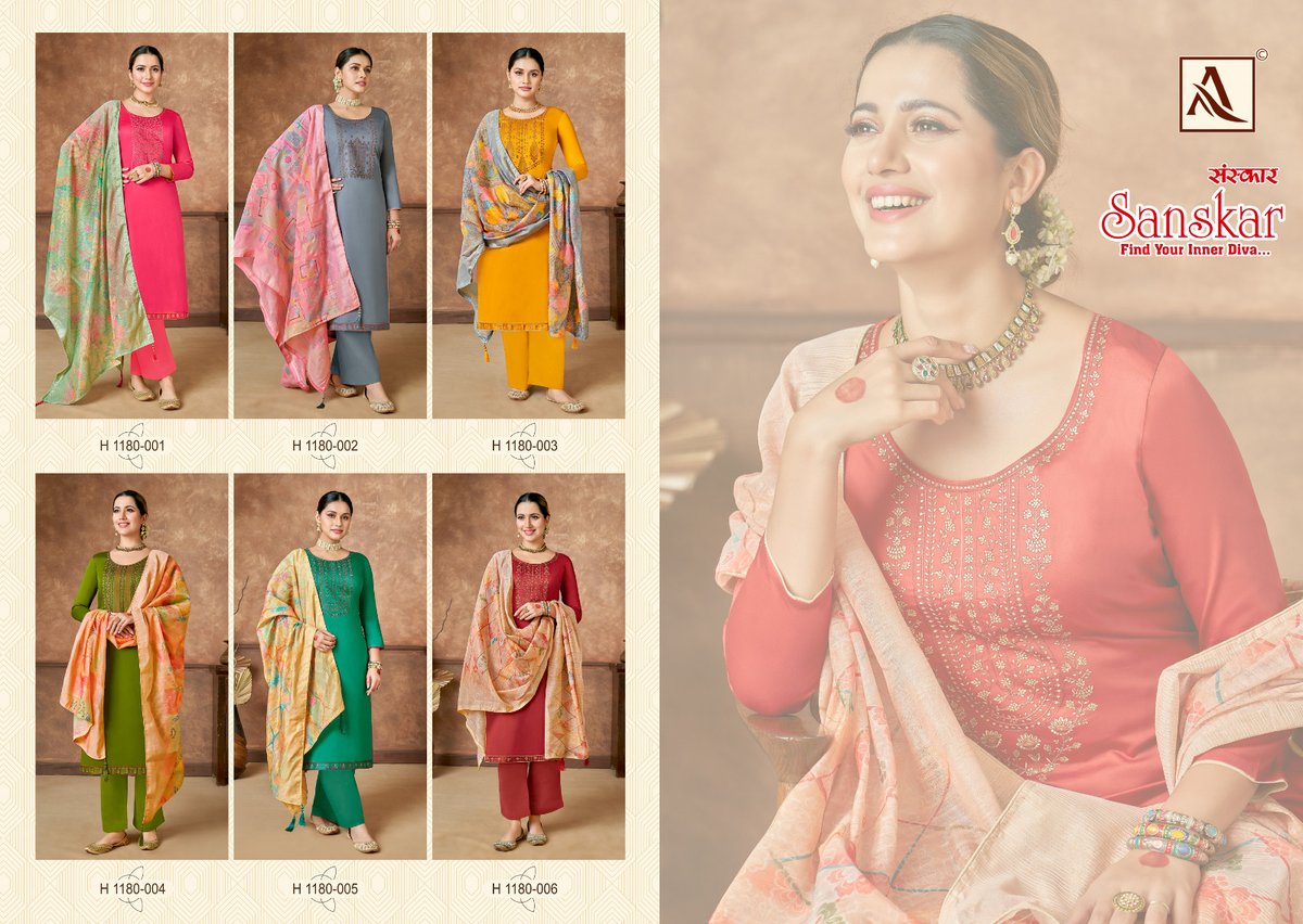 Alok Suit Sanskar 1180-001 to 1180-006 Series 7