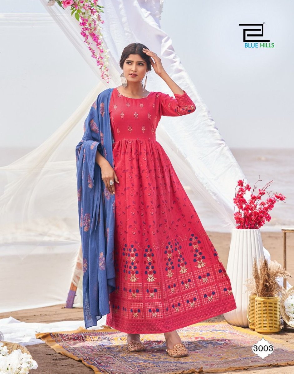 Blue Hills Walkway Dupatta Edition Vol-03 5001-5010 Series 3