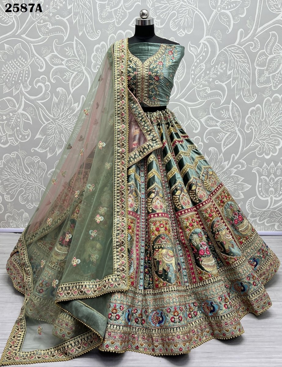 Anjani Art Bridal Lehenga Choli 2587 Colors 1