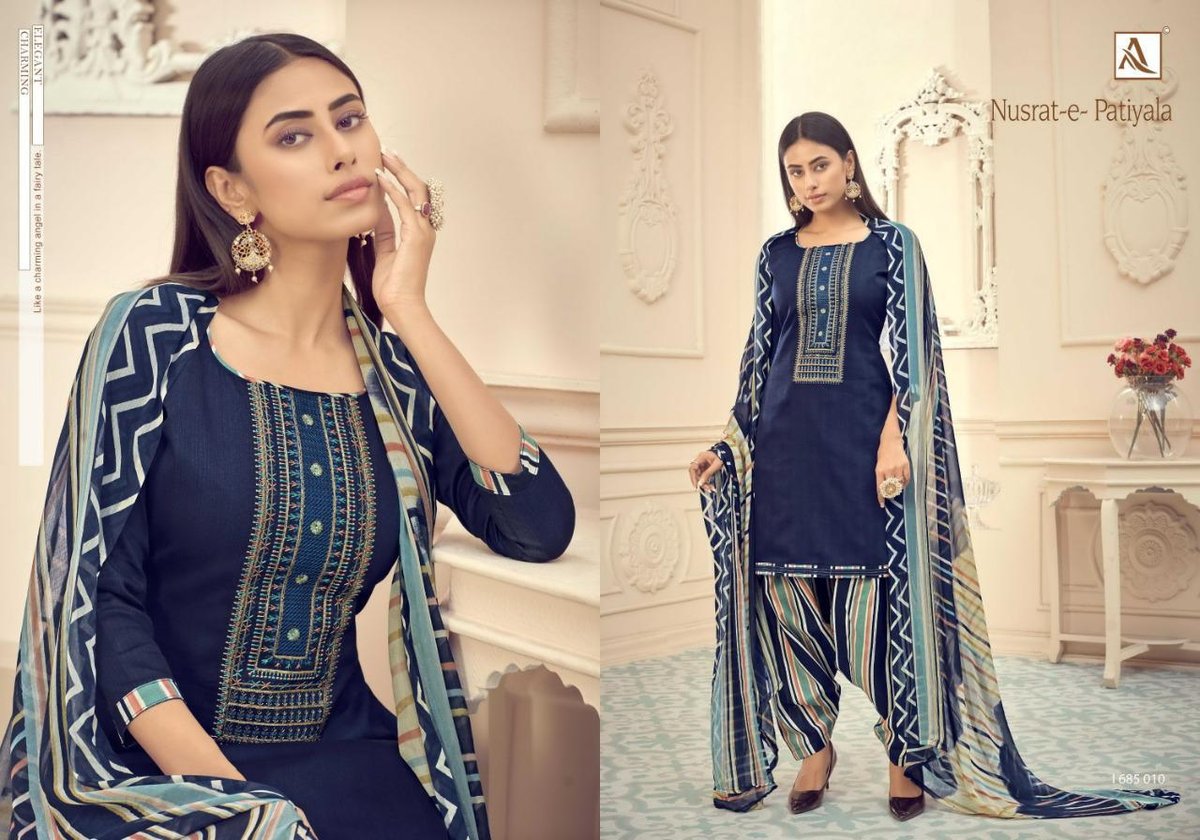Alok Suits Nusrat-e-Patiyala 685-001-685-010 Series 10