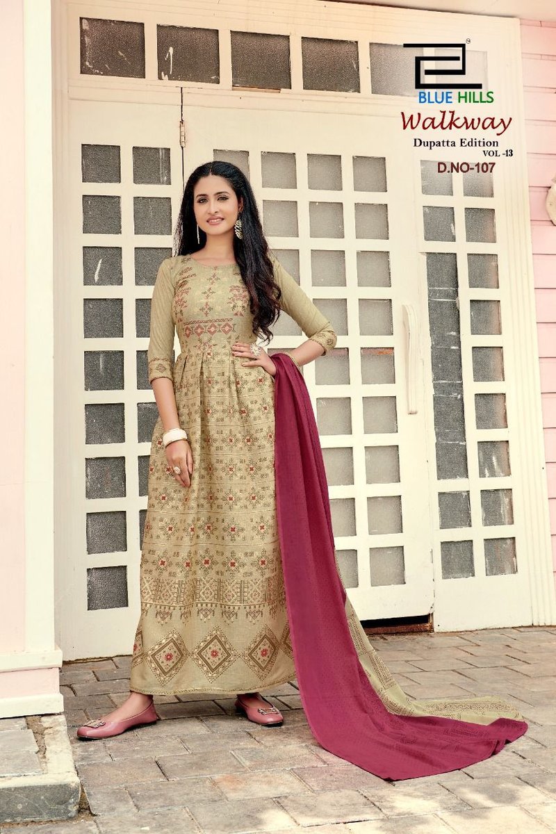 Blue Hills Walkway Dupatta Edition Vol-13 101-110 Series 7