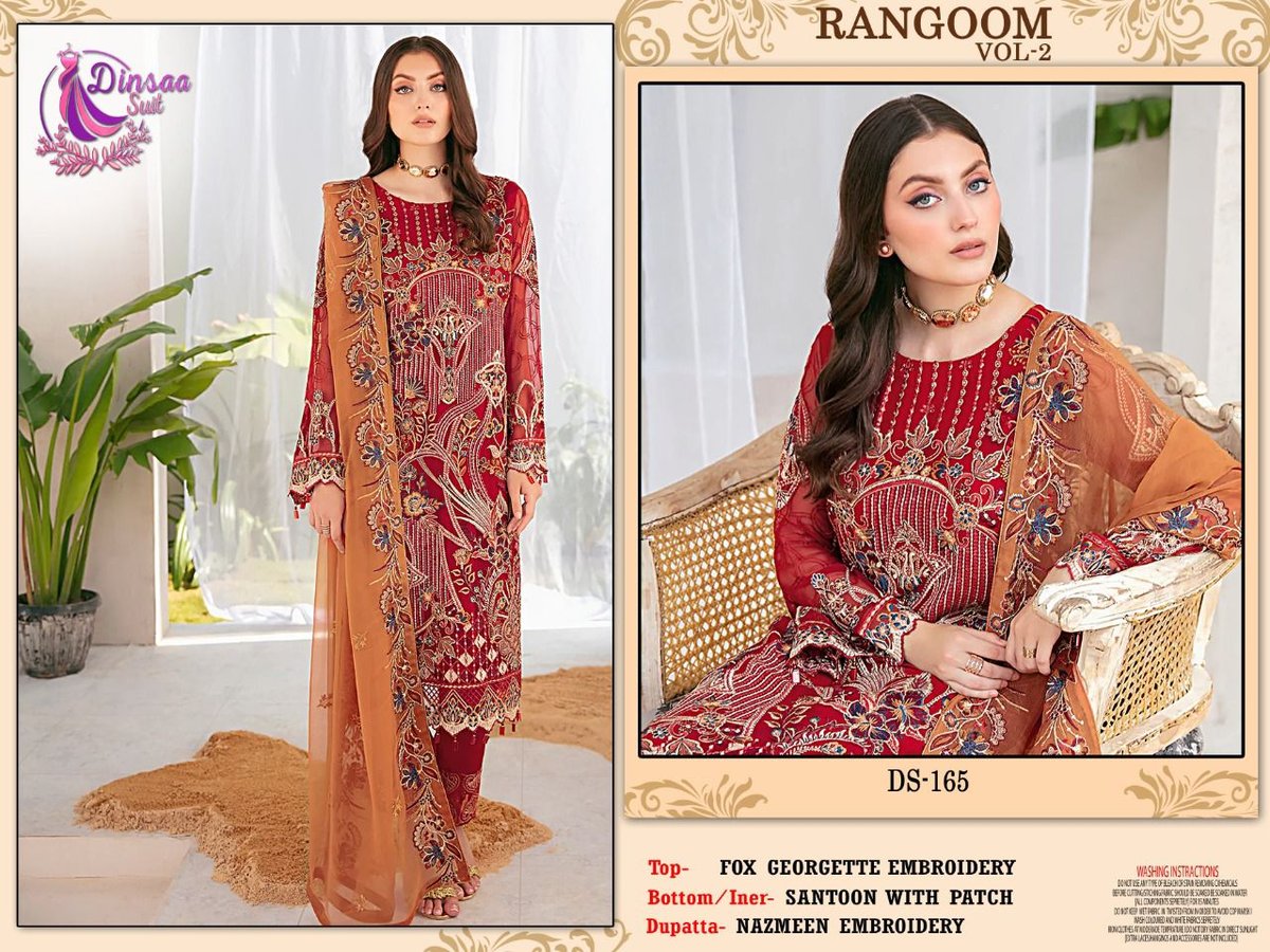 Dinsaa Suit Rangoon Vol-2 DS-163 to DS-166 Series 3