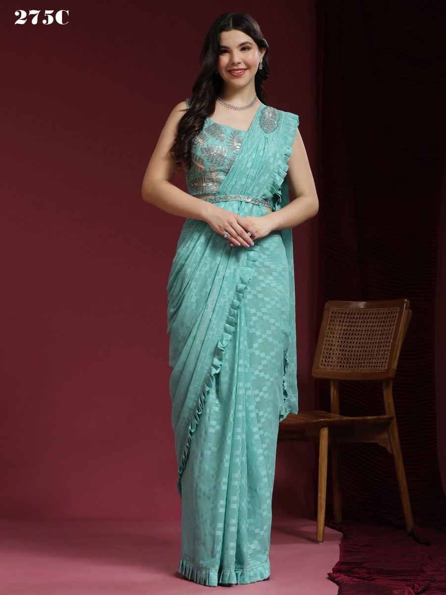 Aamoha Trendz Ready To Wear Designer Saree 275 Colors 3