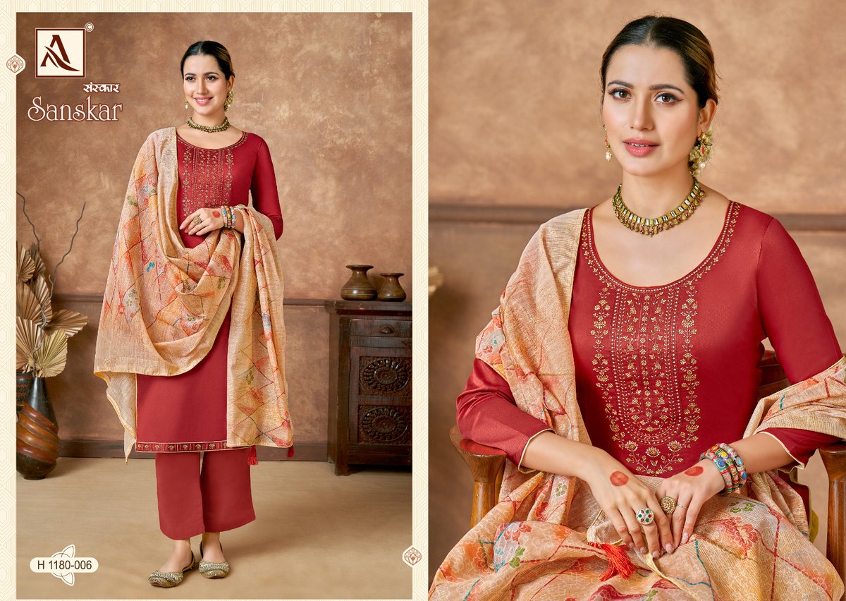 Alok Suit Sanskar 1180-001 to 1180-006 Series 6