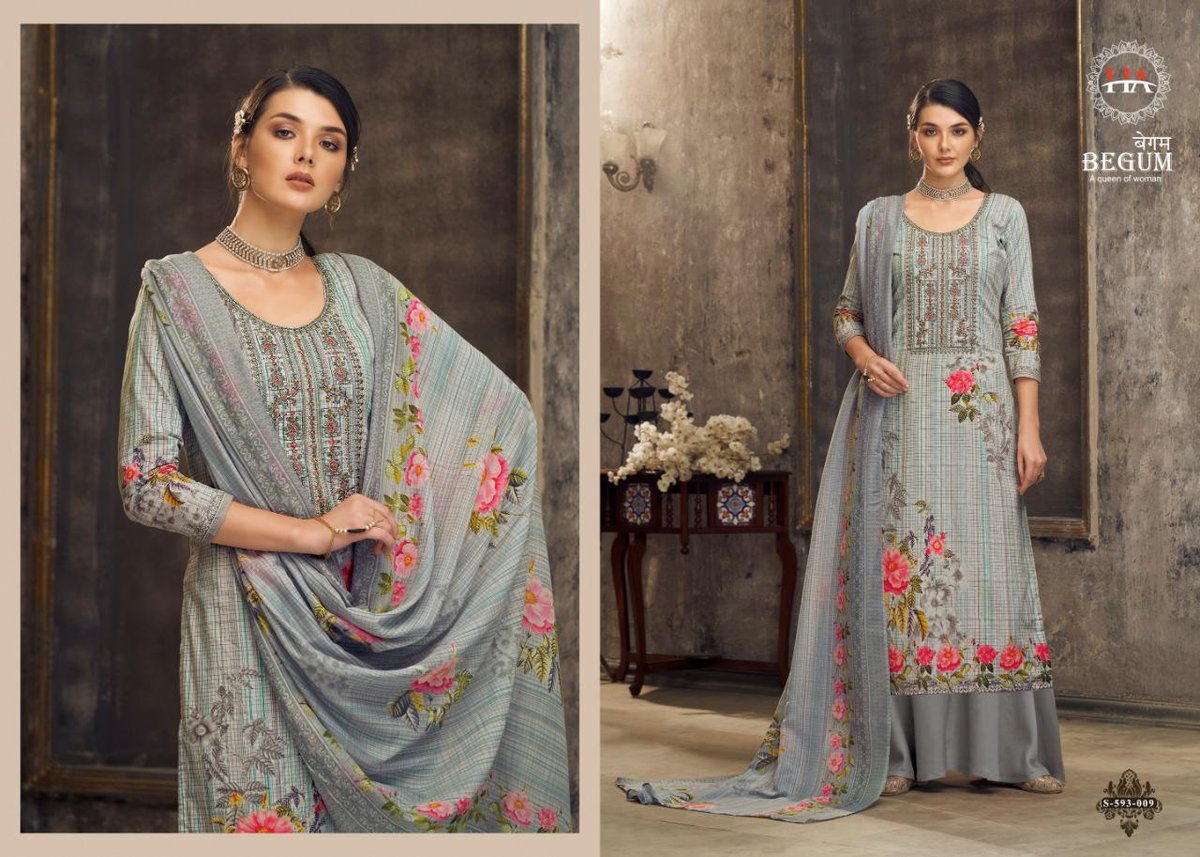 Harshit Fashion Begum 593-001 To 593-010 Series 9