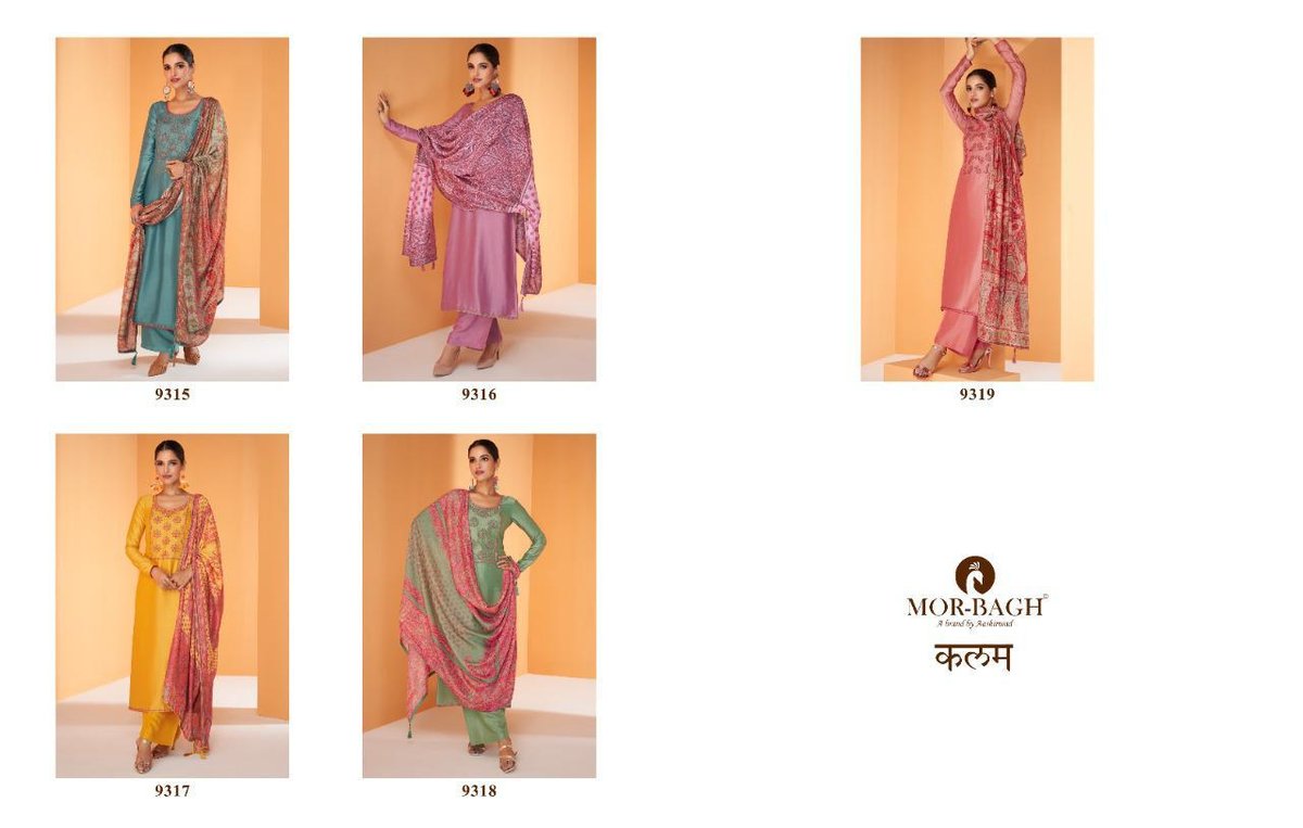 Aashirwad Creation Mor Bagh Kalam 9315-9319 Series 6