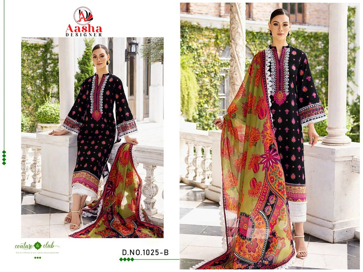 AASHA DESIGNER M PRINTS VOL-7 1025-A TO 1025-B 2