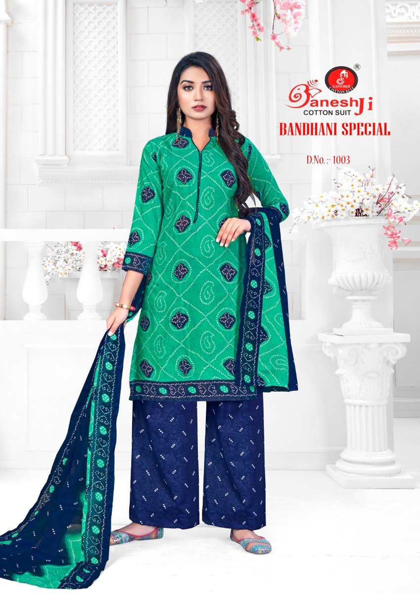 Ganeshji Cotton Suits Bandhani Special 1001-1012 Series 3