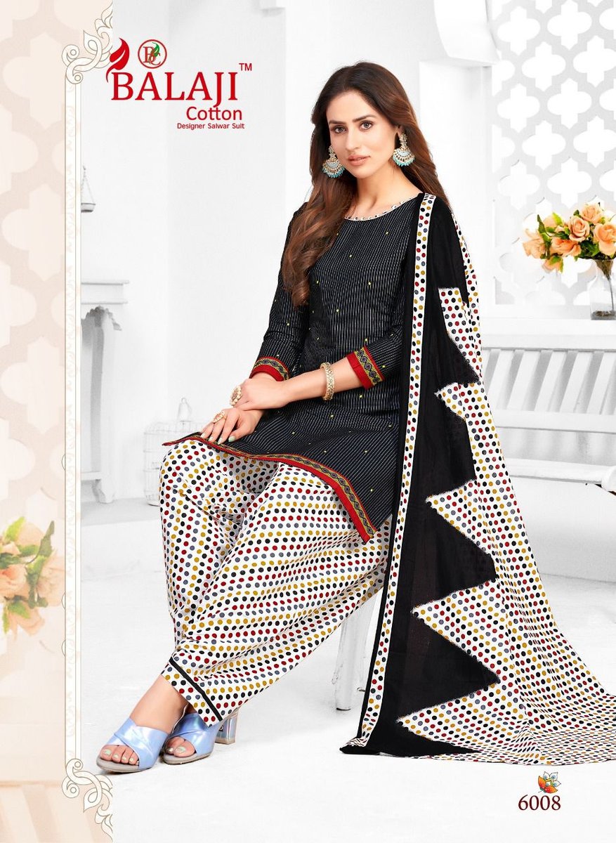 Balaji Cotton Rajwadi Patiyala Vol-6 6001-6020 Series 8