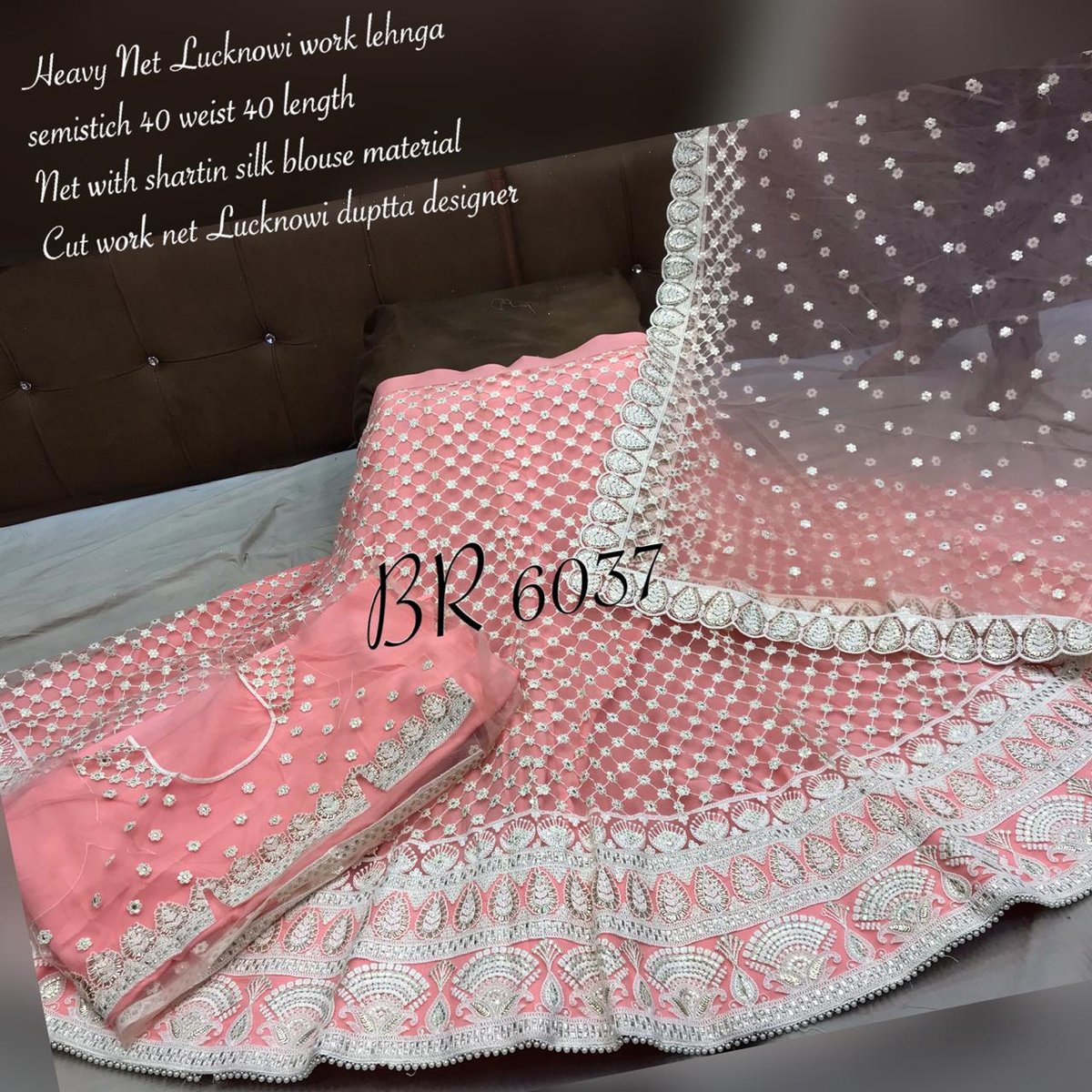 BR Heavy English Designer Work Lehnga 6037 Colors 2