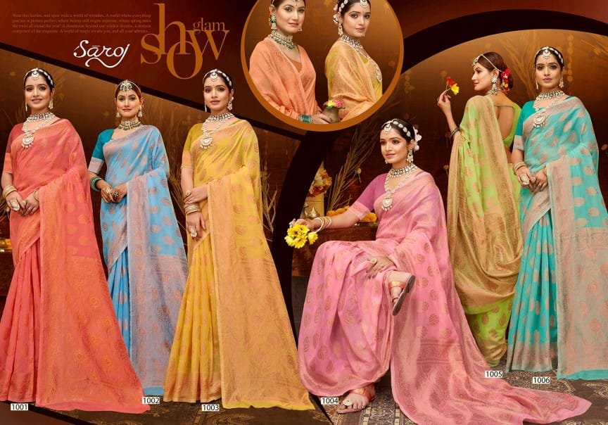 SAROJ SAREE ATLANTIC COTTON VOL-2 1001 TO 1006 7