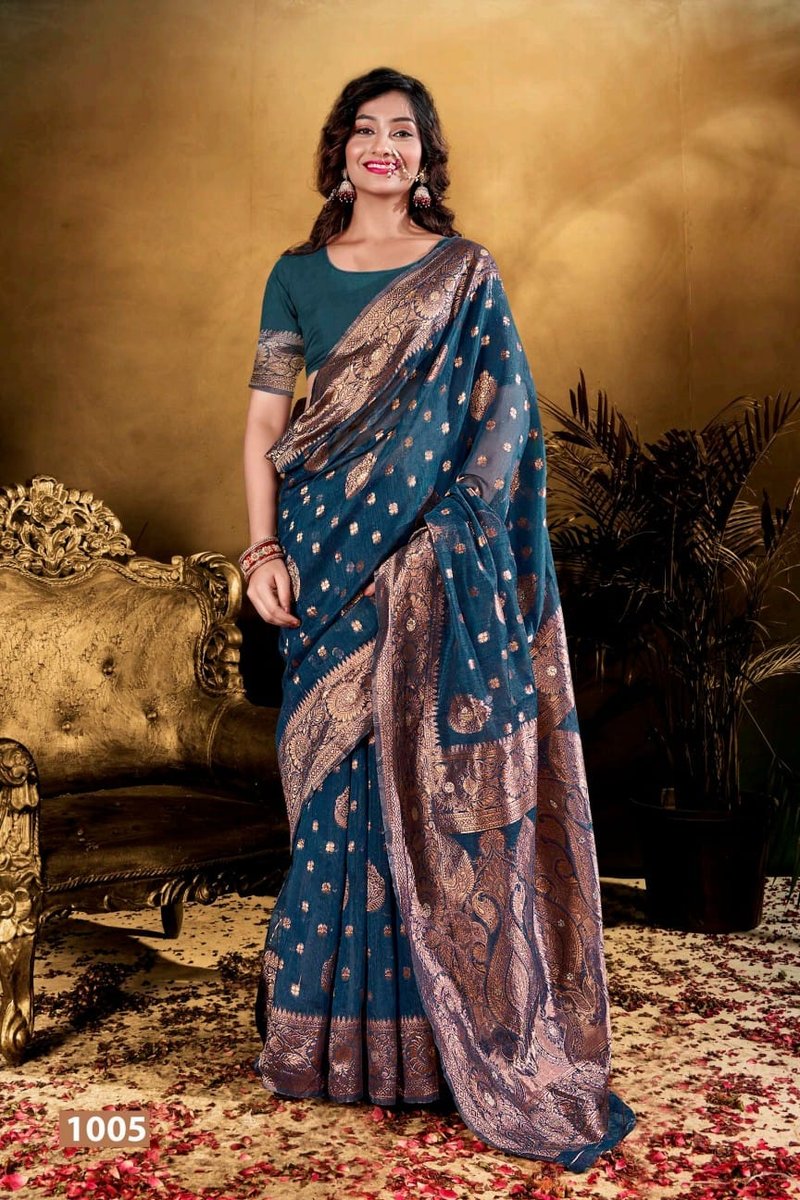 SAROJ SAREE GLAMOUR COTTON VOL-3 1001 TO 1006 5