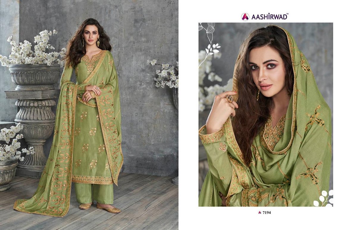 Aashirwad Creation Gulkand Ajrakh 7190-7196 Series 5