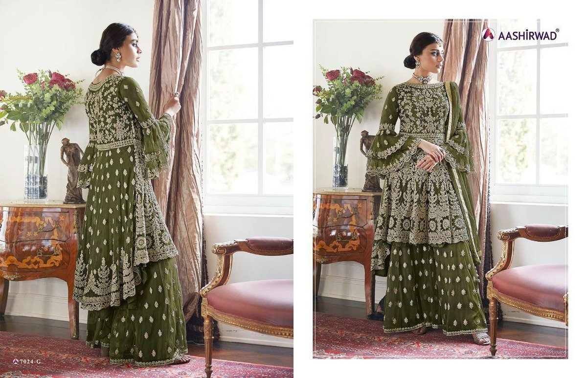 Aashirwad Creation Premium Sharara Gold 7024 New Colors 2
