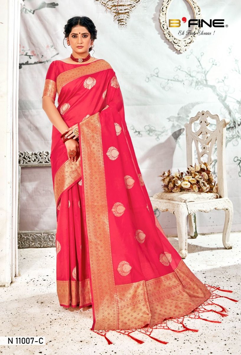 B Fine Saree Shaan-E-Kashi  11007-11012 Series 3