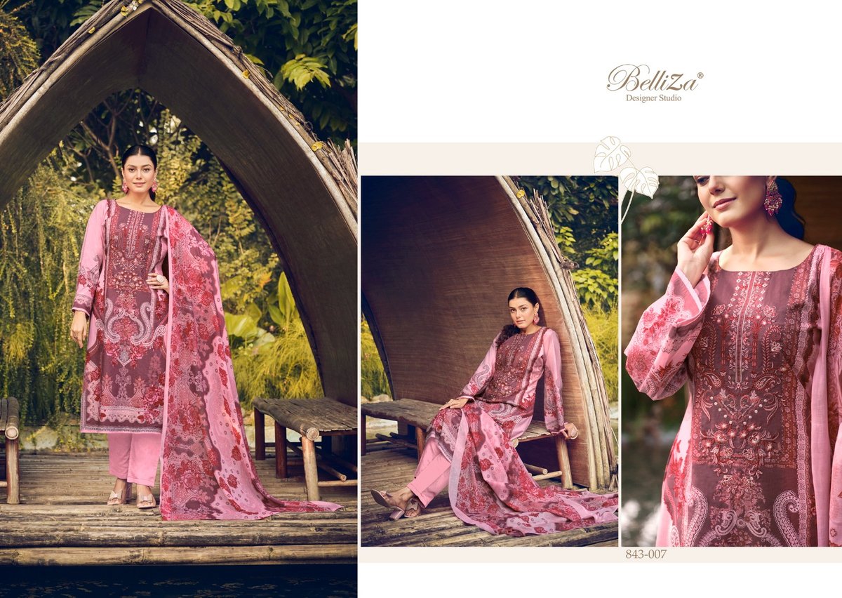 Belliza Designer Naira Naira Vol-20 843-001 to 843-010 Series 7