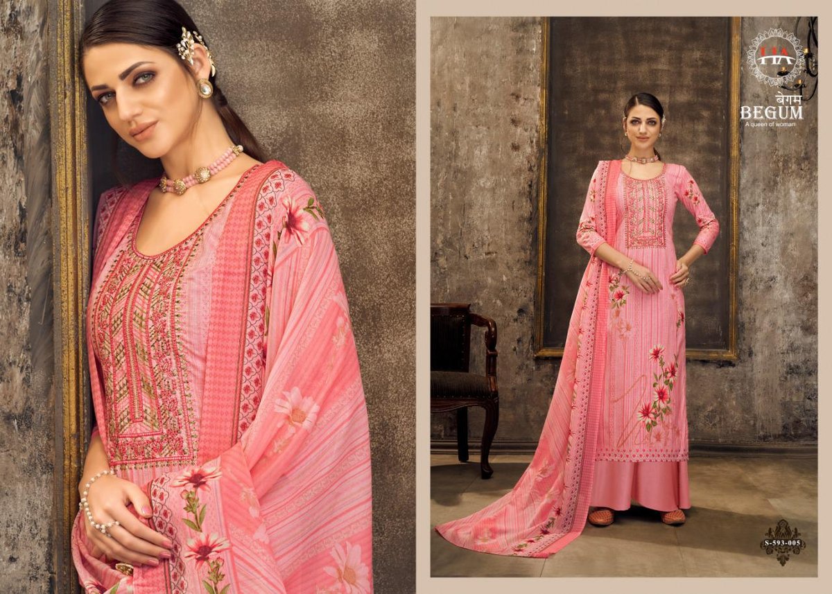 Harshit Fashion Begum 593-001 To 593-010 Series 5